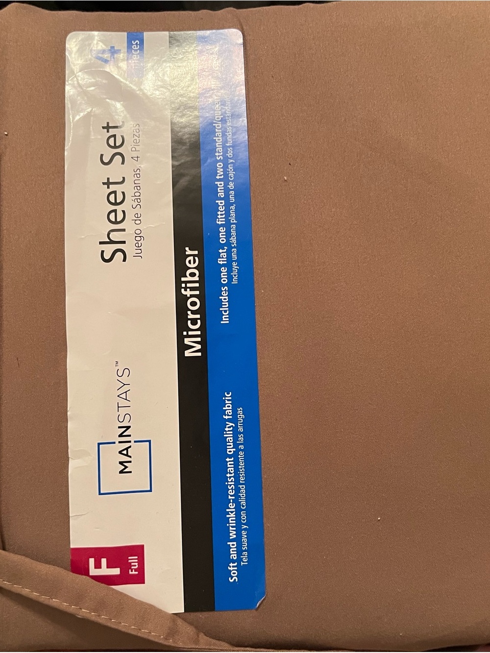 Mainstays Microfiber Sheet Set in Brown